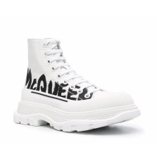 Alexander McQueen Tread Slick Boot White Logo