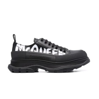 Alexander McQueen Tread Slick Lace Up Graffiti Black