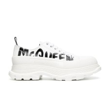 Alexander McQueen Tread Slick Lace Up Graffiti White