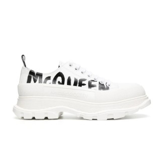 Alexander McQueen Tread Slick Lace Up Graffiti White