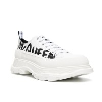 Alexander McQueen Tread Slick Lace Up Graffiti White