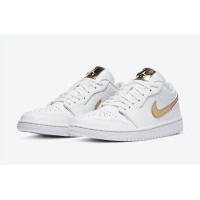 Nike Air Jordan 1 Low White Metallic Gold