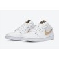 Nike Air Jordan 1 Low White Metallic Gold