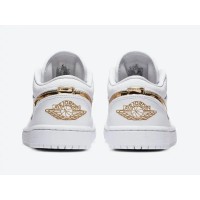 Nike Air Jordan 1 Low White Metallic Gold