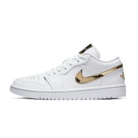 Nike Air Jordan 1 Low White Metallic Gold