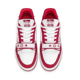 Louis Vuitton Trainer Sneaker Red White