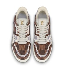 Louis Vuitton Trainer White Brown