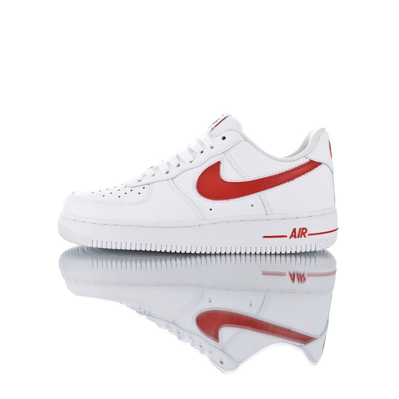 Nike Air Force 07´ Bianca Logo Rosso Nike Air Force 07´ Bianca Logo Rosso