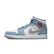 Nike Air Jordan 1 Mid French Blue Fire Red